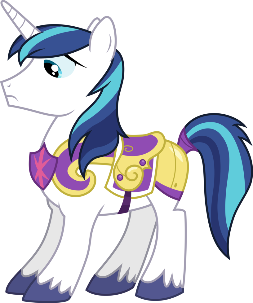 Shining Armor By Starnight5 - My Little Pony Shining Armor Pose Shield + Stripes (816x978)
