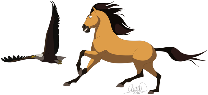 Stallion Clipart Cartoon - Spirit The Horse Clipart (700x332)