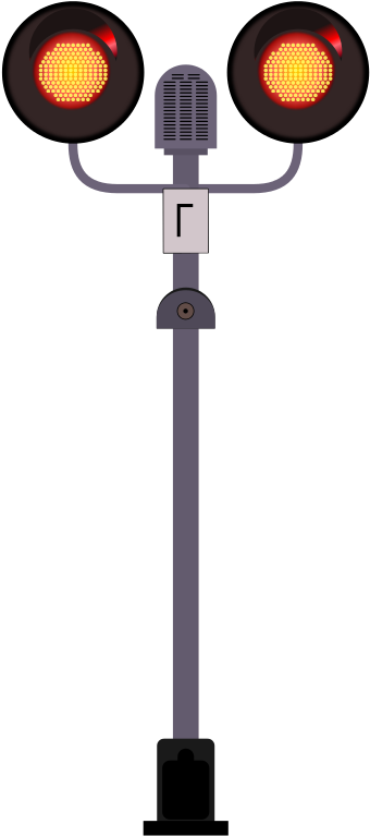 Railroad Crossing Signal Clipart - Railroad Crossing Light Png ...
