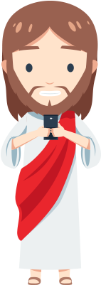 Pocket Jesus Sticker And Emojis Messages Sticker-0 - Sticker (408x408)