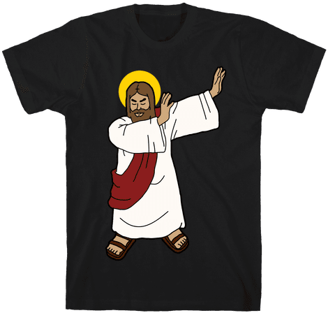 Dabbing Jesus Mens T-shirt - Jesus Dabbed For Your Sins (484x484)