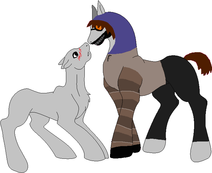 Pony Slenderman Mustang Creepypasta Drawing - Ticci Toby X Reader Base (777x593)