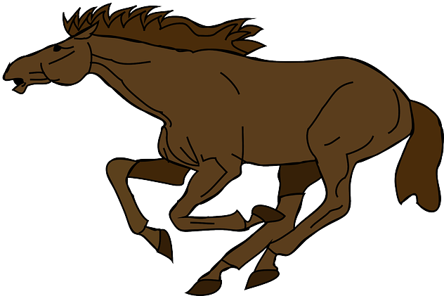 Cartoon, Horse, Running, Animal, Fast, Mammal - Horse Running Clip Art (640x430)