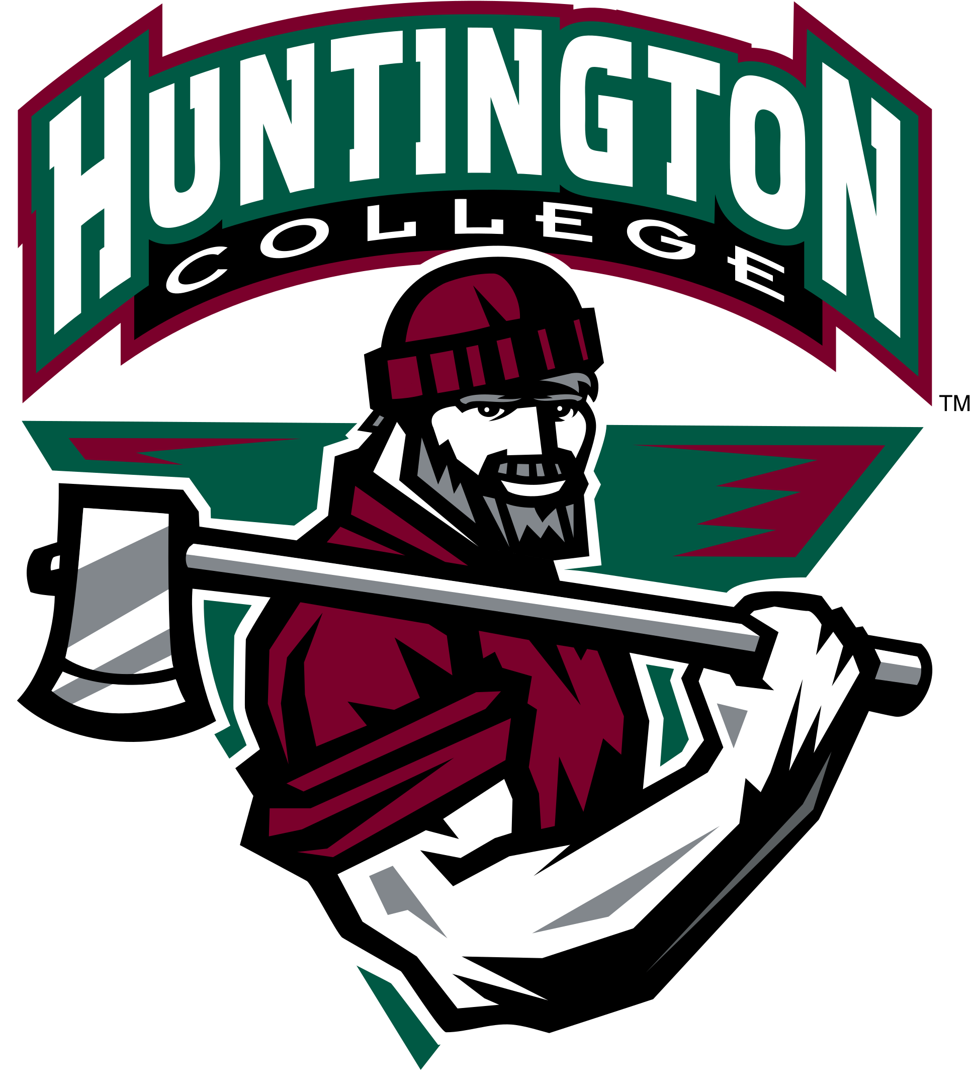 Huntington College Foresters Logo Black And White - Huntington University (2400x2400)