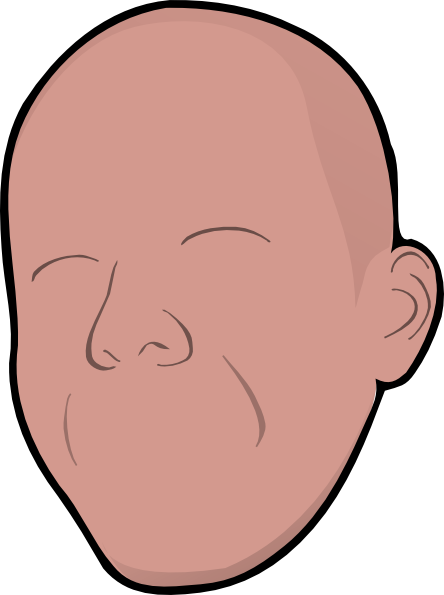 Bald Head Clip Art (444x595)