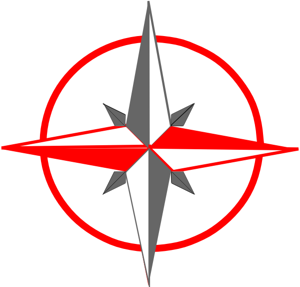 Compass Computer Icons Clip Art - Compass Rose (600x573)