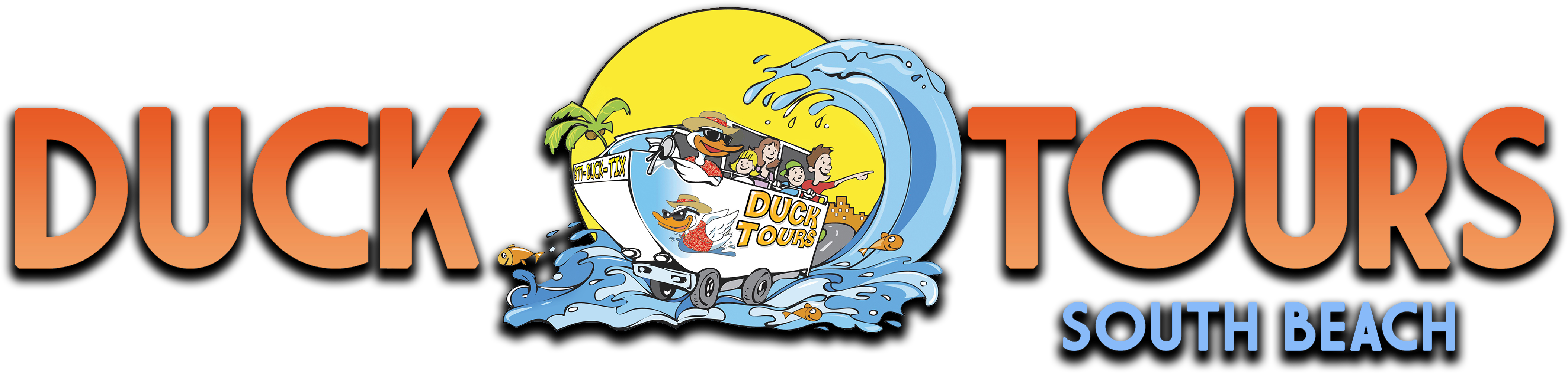 Duck Tours South Beach Miami With Drop Shadow - Duck Tours South Beach Miami With Drop Shadow (4500x1073)