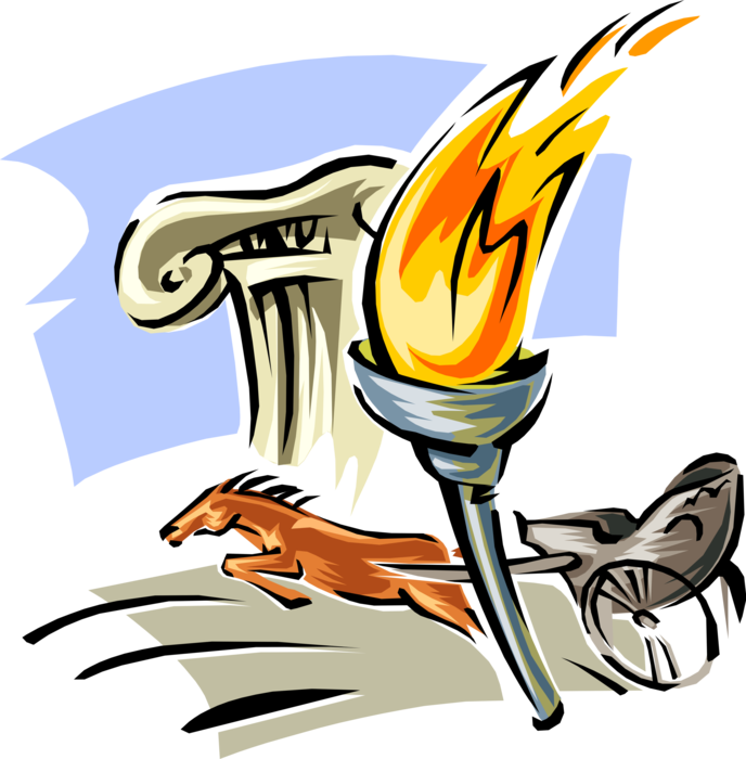 Vector Illustration Of Ancient Greece Greek Ionic Column - Ancient Greece Clip Art (688x700)