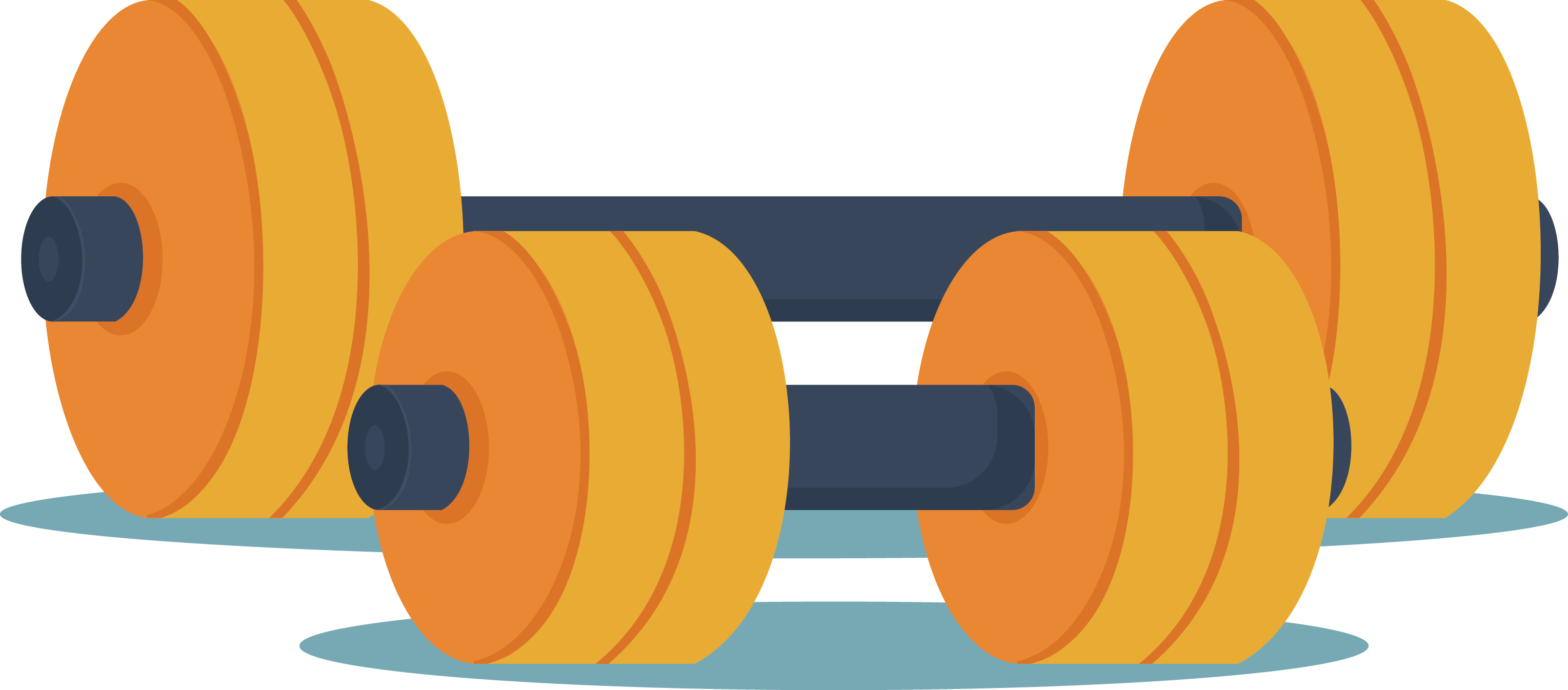 Dumbbell Euclidean Vector Clip Art - Euclidean Vector (3058x1346)