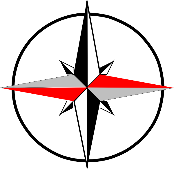 How To Set Use East West Compass Eight Svg Vector - Line Art (600x581)