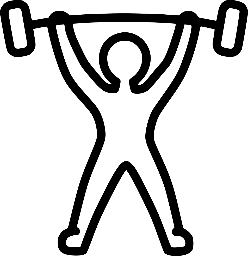 Weightlifting Powerlifting Weightlift Powerlift Barbell - Weight Lift Icon (952x980)