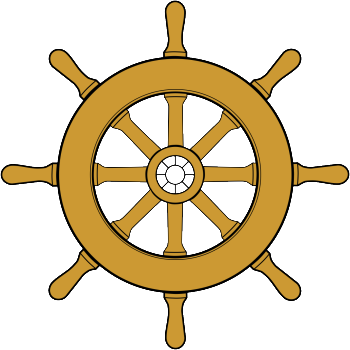 Logo, Company Logo By Captain Ron In Key West Fl - Pirate Ship Wheel Clipart (350x350)