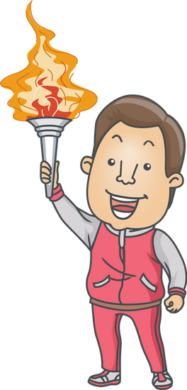 Man Holding Torch - Torchbearers International (264x550)