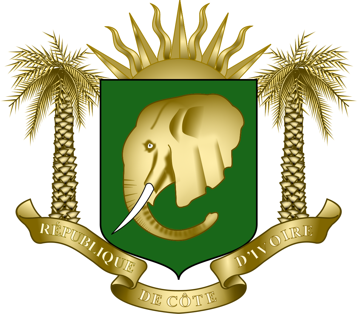 Ivory Coast Coat Of Arms (1200x1053)