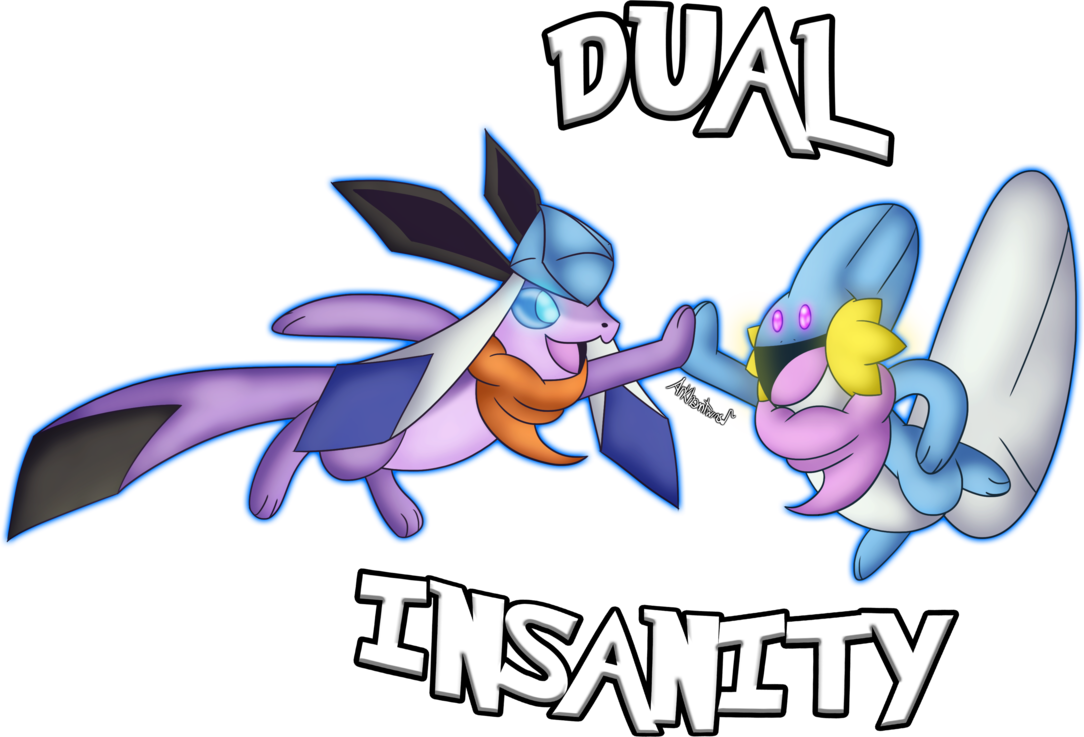 Dual Insanity By Arkhamthemudkip - Cartoon (1084x737)