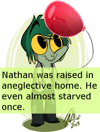 “nathan Was Raised In A Neglective Home - Cartoon (420x593)