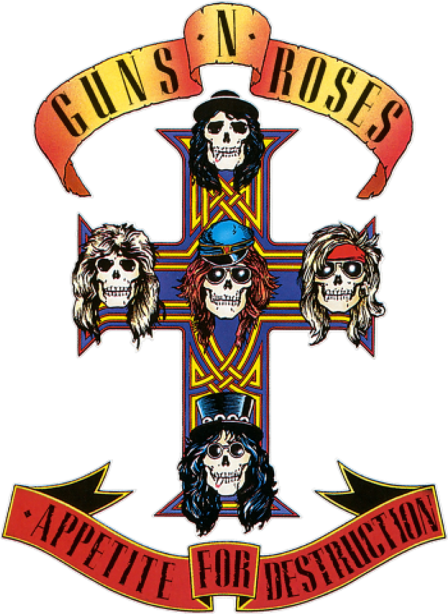 Vintage Guns & Roses Sticker Rock And Roll Band - Guns N Roses Appetite (1200x1200)