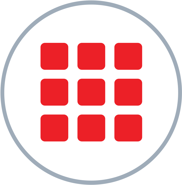 Red Square Made Of 9 Small Red Squares - Dsl Icon (794x794)