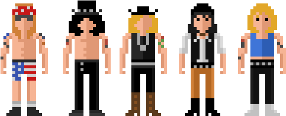 Guns And Roses - Axl Rose 8 Bit (614x253)