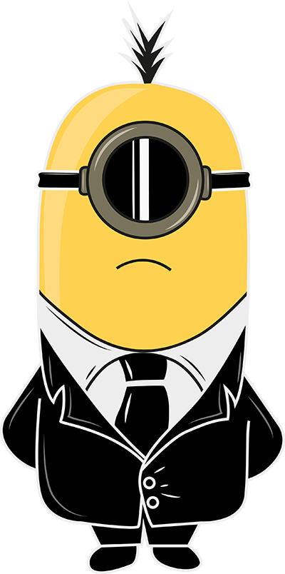 Camiseta Minions In Black - Cartoon (400x804)