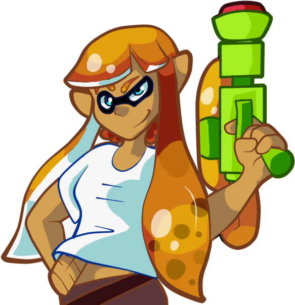 Inkling Girl By Halfway To Insanity - Cartoon (621x627)