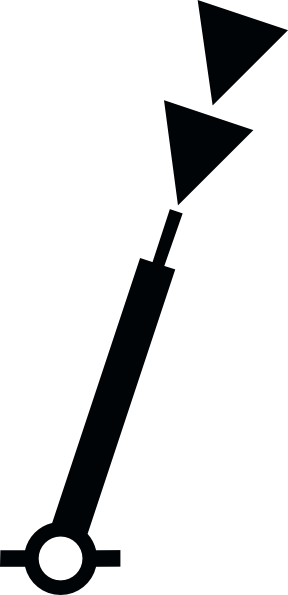 Free Vector Nchart Symbol Int Cardinal Mark Spar S - Clip Art (288x595)