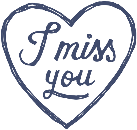 I Miss You Heart Sticker Transparent Png - Miss U Stickers Png (512x512)
