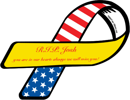 Custom Ribbon - R - I - P - Josh / You Are In Our Hearts - Dont Ban Pit Bulls (455x350)