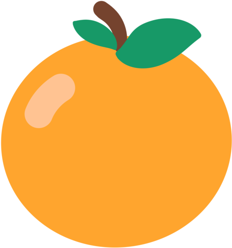 Pin Tangerine Clip Art - Tangerine Emoji (512x512)