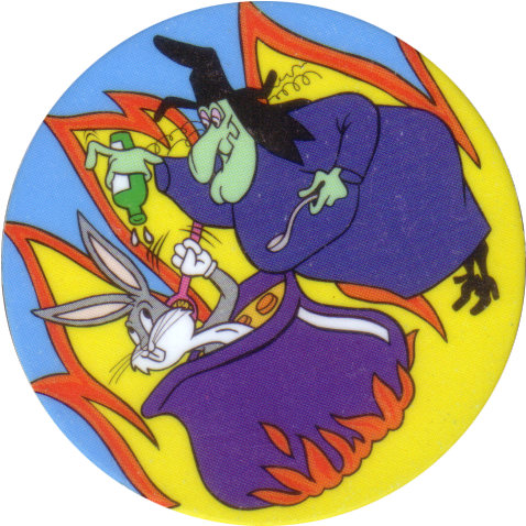 Tazos > Series 1 > 001 040 Looney Tunes 27 Bugs Bunny - Flippo's (500x500)