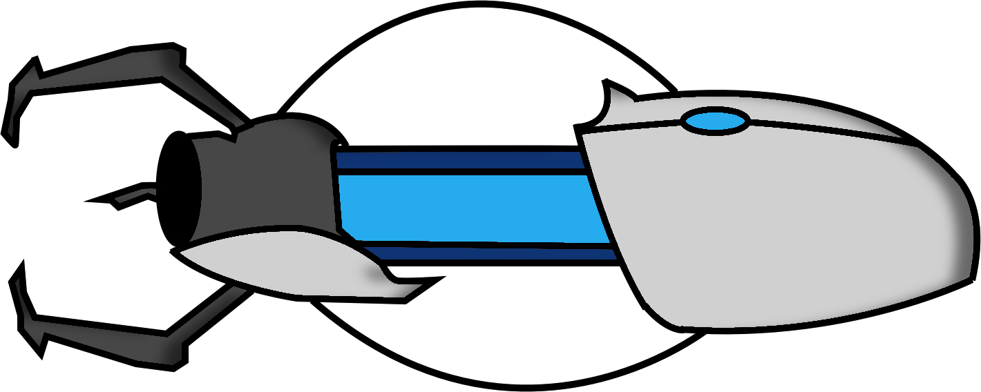 Portal Gun - Portal Gun Clipart (1420x568)