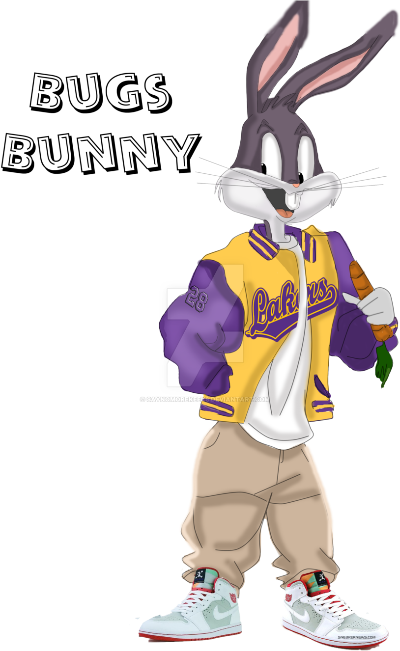 Daffy Duck And Bugs Bunny Basketball - Ice Skating (1024x1325)