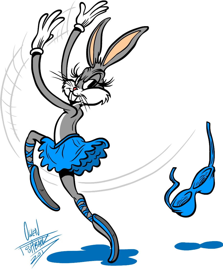 Bugs Bunny A Corny Concerto Bob Clampett Ballerina - Merrie Melodies (912x1100)