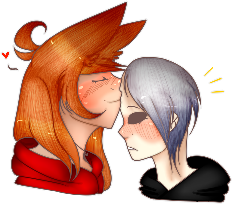 Cute Kiss By Mew Sara Name - Mew (1013x788)