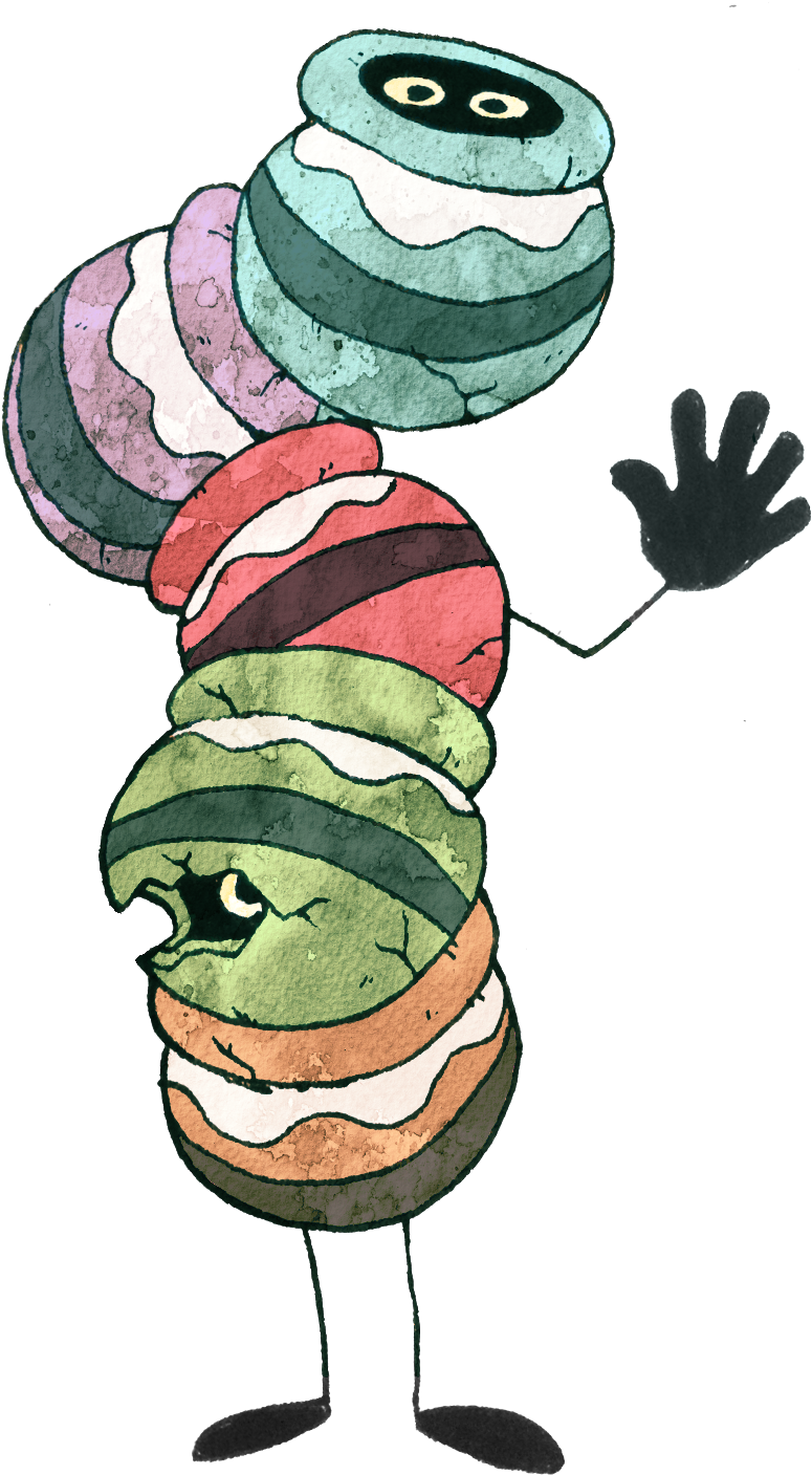 Pot Friends Creatures That Hide In Pots - Waxworm (1000x1447)