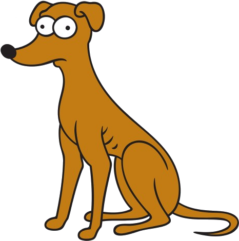 Televisions First Cartoon Family - Santa's Little Helper (485x487)