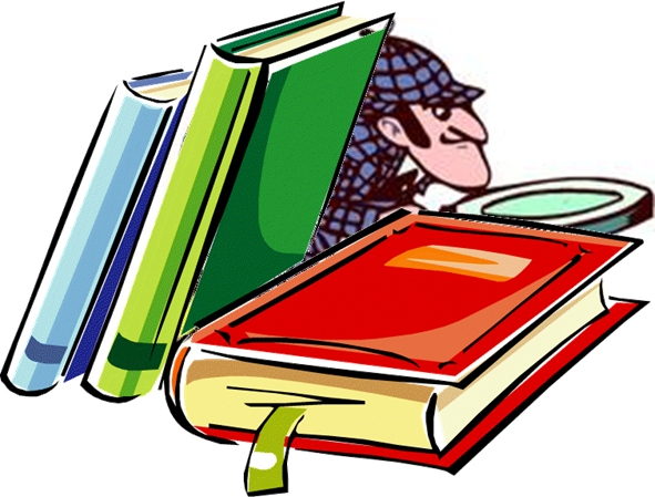 No More Hiding From The Library Detective - Bahasa Melayu Clipart (591x449)