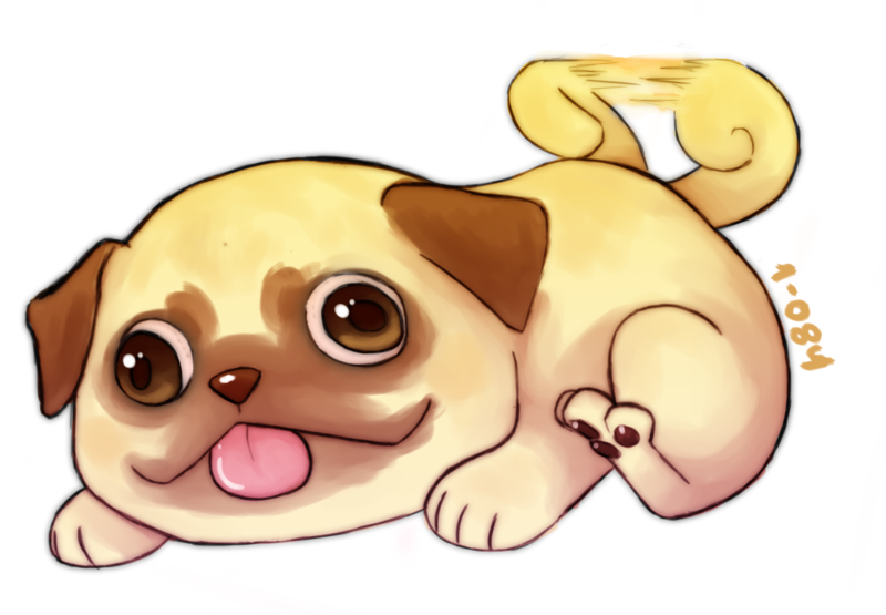 Drawn Pug Derpy - Cute Derpy Pugs Drawings (800x555)