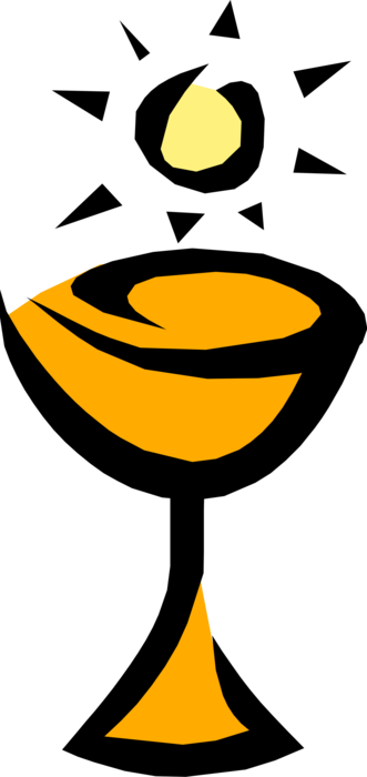 Vector Illustration Of Christian Sacrament Of Communion - Vector Illustration Of Christian Sacrament Of Communion (331x700)