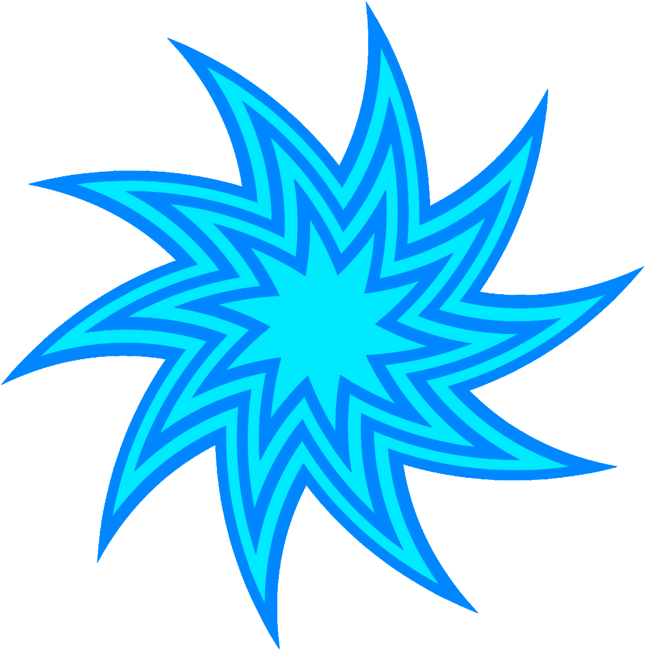 Teal Clipart Star Swirls - Clip Art (1476x1476)