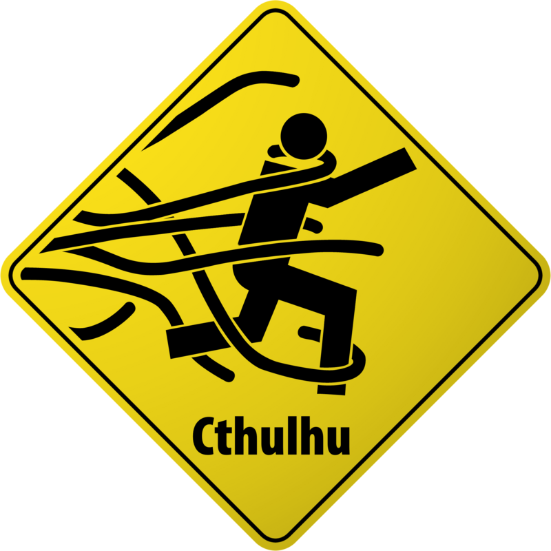 Cthulhu The Call Of Cthulhu Yellow Text Sign Signage - Printable Baby On Board Sign (800x800)