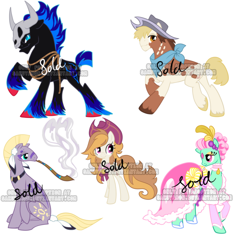 My Little Pony Western Adoptables1 By Sakuyamon - Mlp Western Pony (800x800)