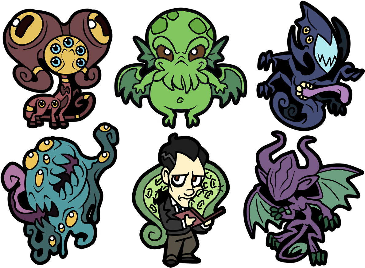 Malakiart Tiny Lovecraftian Keychain Designs <3 - Lovecraft Shub Niggurath Chibi (1280x911)