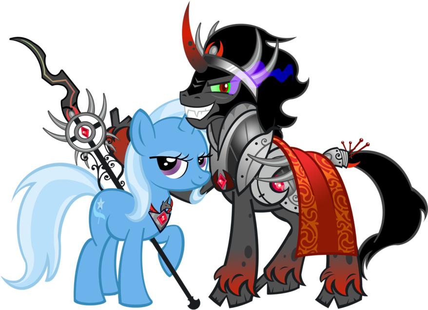 Trollestiasubject - Fimfiction - - King Sombra X Trixie (900x665)