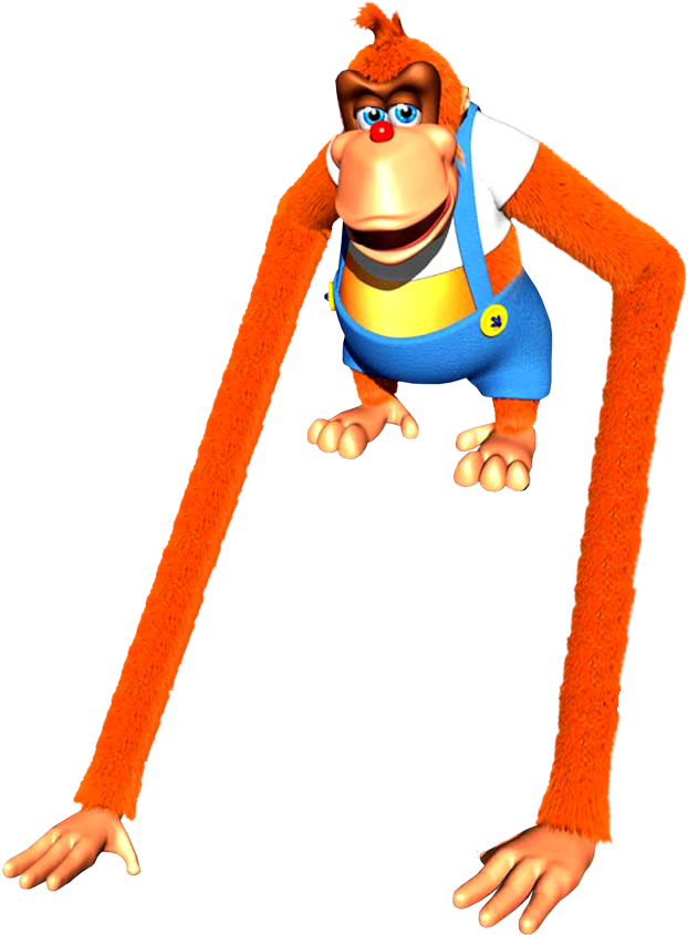 Donkey Kong 64 Super Smash Bros - Lanky Kong Arms (621x856)