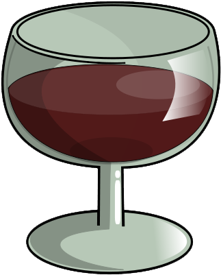 Download - Glass Of Red Wine Clipart (415x444)