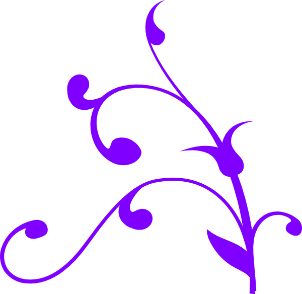 Purple Swirl Thing Clip Art - Tree Branch Clip Art (600x584)