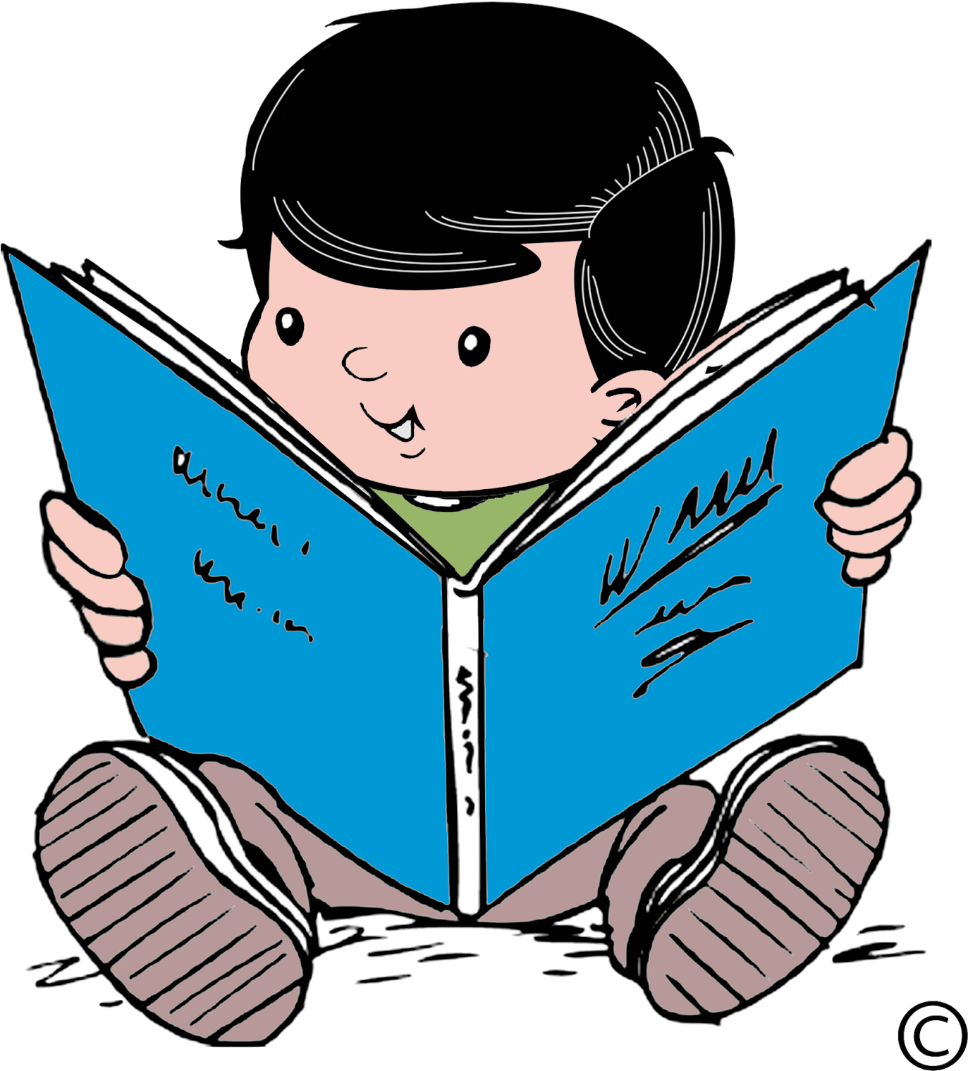 February 2015 ~ Ibubapa Cemerlang - Child Reading Clipart (1525x1600)