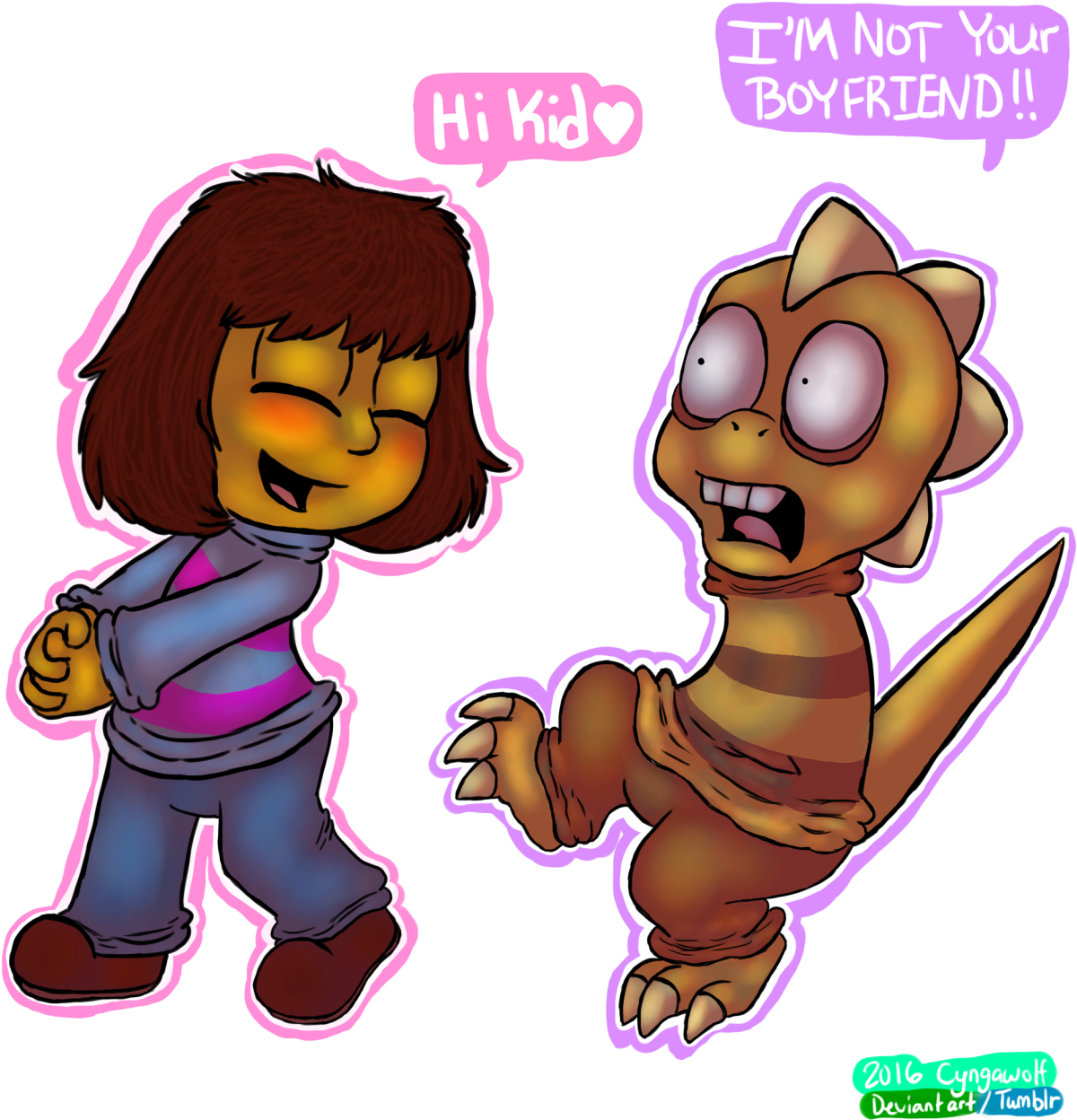 Hi Kid *flirt Mk - Mk X Frisk (1280x1280)