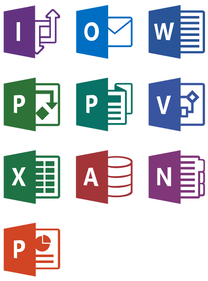Microsoft Office 2013 Icons - Excel 2016 From Scratch, Black And White: Excel Course (444x592)